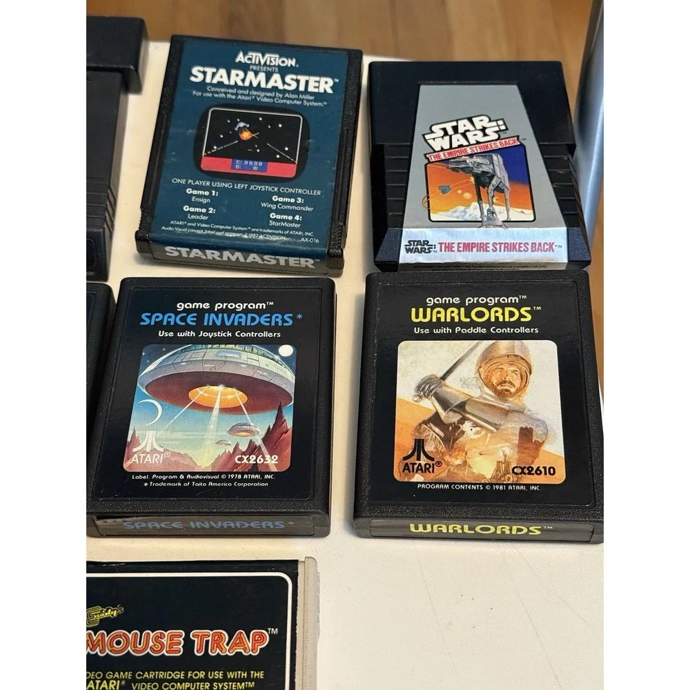 Atari 2600 Games Lot Of 10 , Worn War‎ , Star Master , Dodger Cars, Mouse Trap